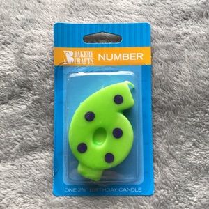 NIB Bakery Crafts Birthday Candle Number 6